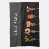 Essen auf den Gabeln Küchentücher (Vertikal)