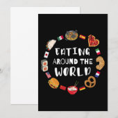 Essen auf der ganzen Welt Einladung (Vorne/Hinten)
