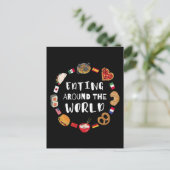 Essen auf der ganzen Welt Postkarte (Stehend Vorderseite)