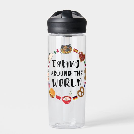 Essen auf der ganzen Welt Trinkflasche (Vorderseite)