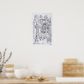 Essen auf der Plaza | Aix en Provence, Frankreich Poster (Küche)