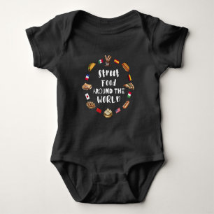 Essen auf der Straße auf der ganzen Welt Baby Strampler
