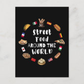 Essen auf der Straße auf der ganzen Welt Postkarte (Vorderseite)