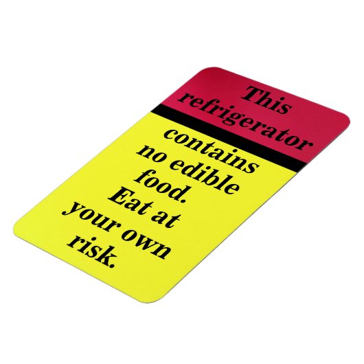 Essen auf eigene Gefahr Magnet (Linke Seite)