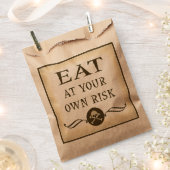 Essen auf eigene Gefahr Trick oder behandeln Hallo Geschenktütchen (Ausgeschnitten)