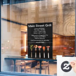 Essen auf Foren Modernes Restaurant Business Fensteraufkleber