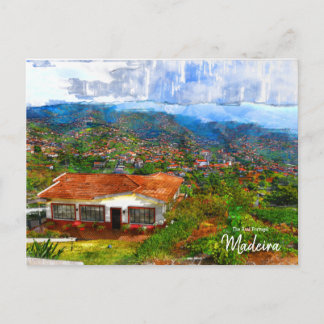 Essen auf Madeira, Portugal Postkarte