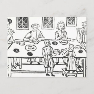 Essen auf Zuhause, aus Roxburghe Balladen Postkarte
