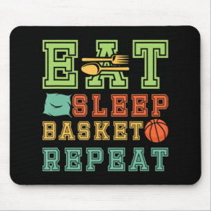 Essen. Basketball-Schlaf wiederholen Phantastische Mousepad
