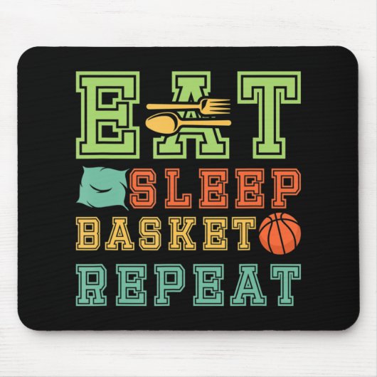 Essen. Basketball-Schlaf wiederholen Phantastische Mousepad (Vorne)