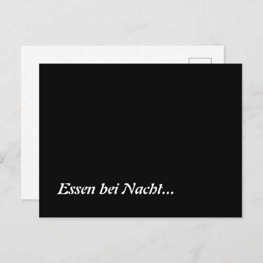 Essen bei Nacht Postkarte (Vorne/Hinten)