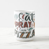 Essen, beten, Liebe Pizza Kaffeetasse (Mittel)