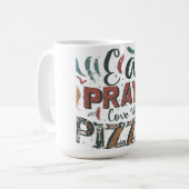 Essen, beten, Liebe Pizza Kaffeetasse (Vorderseite Links)