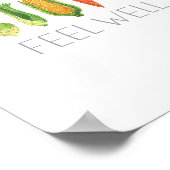 Essen Brunnen fühlen sich gut Wasser Bio Gemüse Poster (Ecke)