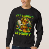 Essen Burrito glücklich sein Sweatshirt (Vorderseite)