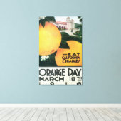 Essen CA Orange am Orange Day Leinwanddruck (Insitu (Holzboden))