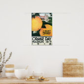 Essen CA Orange am Orange Day Poster (Küche)