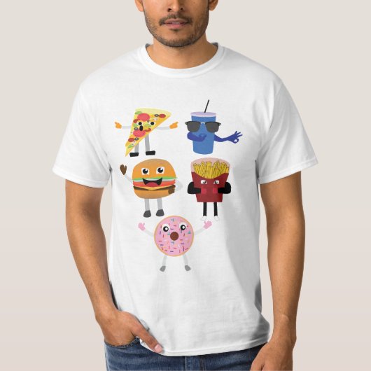 Essen Charaktere T-Shirt (Vorderseite)