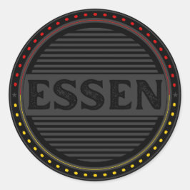 Essen City Pride Emblem – Deutsche Identität Runder Aufkleber