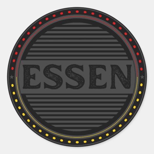 Essen City Pride Emblem – Deutsche Identität Runder Aufkleber (Vorderseite)
