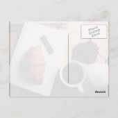Essen, Crossiant, Schokolade, u.a. Postkarte (Rückseite)
