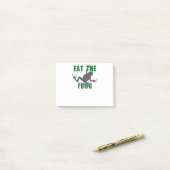 Essen der Frosch - Motivation der Unternehmer Post-it Klebezettel (Auf Schreibtisch)