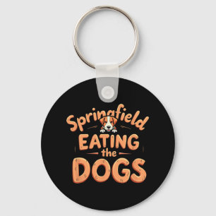 Essen der Hunde bei den Wahlen im Springfield Schlüsselanhänger
