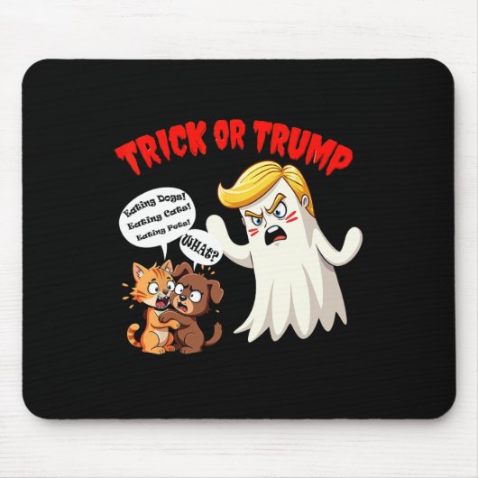 Essen der Hunde Trick oder Trump lustigen Trump 20 Mousepad (Vorne)