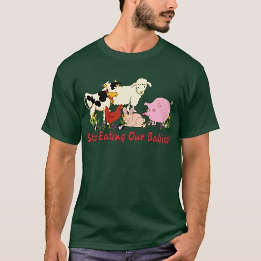 Essen der Tierbabys T-Shirt (Vorderseite)