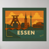 Essen Deutschland Stadt Kunst Poster (Vorne)