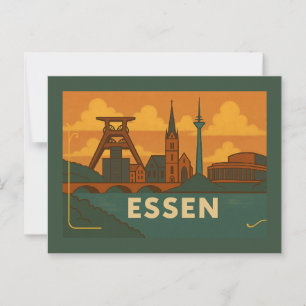 Essen Deutschland Stadt Kunst Postkarte