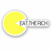 Essen die Reichen Aufkleber (Vorderseite)