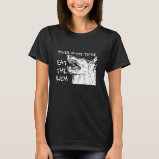 Essen die Reichen Fütterte den armen Power zu den T-Shirt
