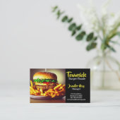 Essen Diner Beef Bacon Egg Burger House Restaurant Visitenkarte (Stehend Vorderseite)