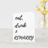Essen Drink & Amp; Remararage für Braut oder Bräut Karte (Gelbe Blume)