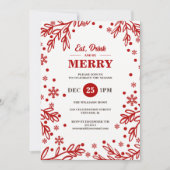 Essen Drink & Be Merry Feier Einladung (Vorderseite)