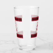 Essen Drink & Be Merry Red und Black Buffalo Karie Glas (Links)