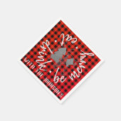 Essen Drink be Merry Tree Gray Snowman Buffalo Woo Serviette (Ecke)