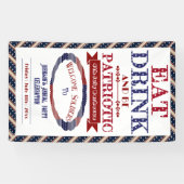 Essen Drink & Be Patriotic 4. Juli Begrüßungsleite Banner (Horizontal)