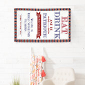 Essen Drink & Be Patriotic 4. Juli Pool & GRILLEN  Banner (Insitu)