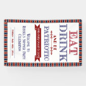 Essen Drink & Be Patriotic 4. Juli Pool & GRILLEN  Banner (Horizontal)
