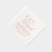 Essen Drink & Be Verheiratete Hochzeit Party Bronz Servietten Mit Folie (Rechts)