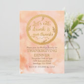 Essen Drink Dank Erntedank Einladungen. Einladung (Stehend Vorderseite)