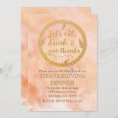 Essen Drink Dank Erntedank Einladungen. Einladung (Vorne/Hinten)