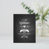 Essen Drink Feier I Hochzeit Einladung (Stehend Vorderseite)