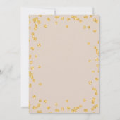 Essen Drink Gold Champagner Glitzer Weihnachten Einladung (Rückseite)