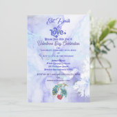 Essen Drink & Liebe Valentinstag Party Feier Einladung (Stehend Vorderseite)