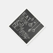 Essen Drink Merry Chalkboard Weihnachten Napkins Serviette (Ecke)
