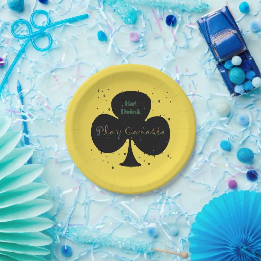 Essen Drink Play Canasta Pappteller (Party)