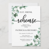 Essen Drink Rehearse Grüne Probe Abendessen Einladung (Vorderseite)